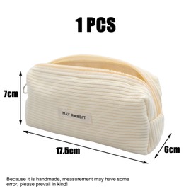 KMANGMAN 1 x pencil case, corduroy, pencil case, pencil case, shaking pen, pencil case, pencil case, men girls teenagers, pencil case, pencil case, school pencil case, pencil case, White, Pencil case