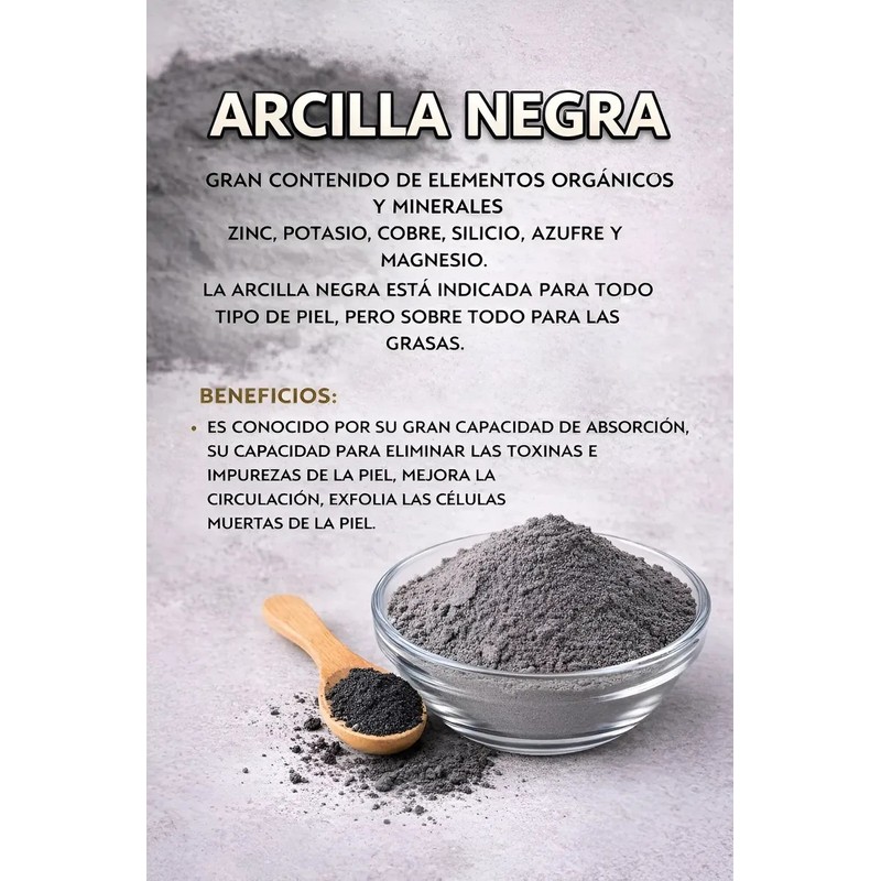Mascarilla Facial Arcilla Negra Limpieza Pack 2 Profunda