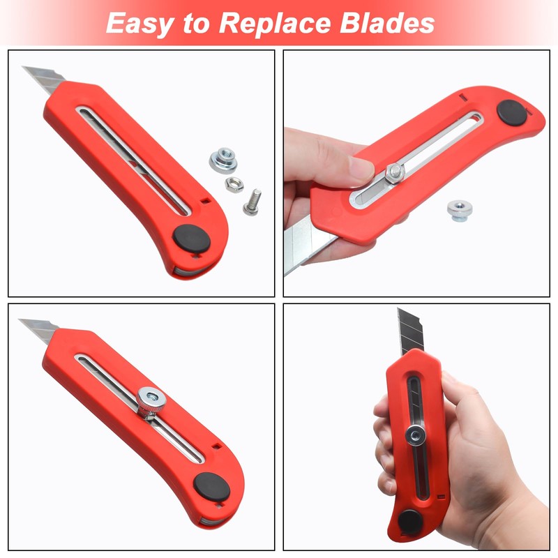 Stainless Steel Heavy-duty Utility Knife with Comfortable Silicone Cover, Quick