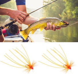 SG Store 9x Red Bead Orange Octopus Fly Lures Hook Size 10/12/14 3x each Suitable for Trout Fishing