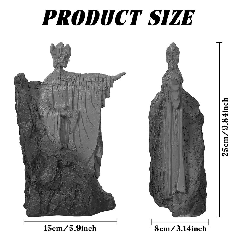 Large Bookends Decorative Resin Collectible - 9.5" Non-Slip Book Divider,
