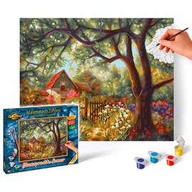 Schipper 609240894 Painting by Numbers - Floral Splendour in Summer - Painting Pictures for Adults Including Brush and Acrylic Paints 24 x 30 cm