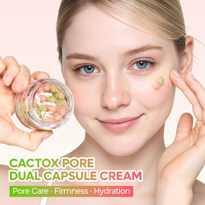 Dr.Melaxin Cactox Pore Dual Capsule Cream Pore Minimizing Hydrating Face