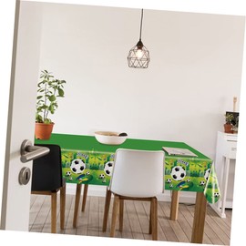 ABOOFAN 2pcs Soccer Themed Table Cover Pe Tablecloth for Parties Elegant Dining Decoration for Birthday Celebrations Versatile for Home Use and Gatherings