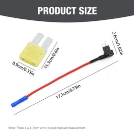 Newnessai 5 Pcs Car Add A Circuit Fuse Tap, Auto Fuse Adapter, 5 Pcs 5 Amp Micro 2 Fuses, Replacement for Jeeep Wrangler JL RGB DRL for Micro 2 Blade Fuses