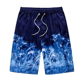 Men's Beachwear Board Shorts Rash Guard Swim Bottoms Beach Shorts TK18 XXXL/White Coconut Tree 5ea