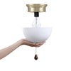 Aspen Creative 28004-15-2, Clip-on Dome Shade in White Finish with