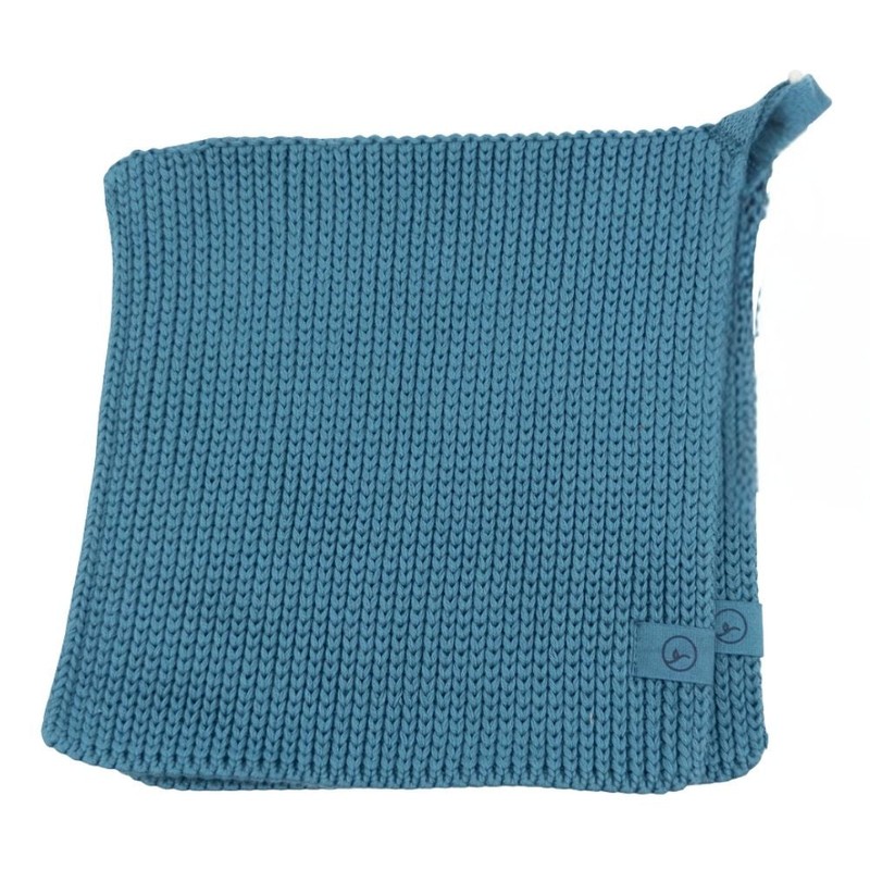 Ecovask Pot Holders Two Pack Organic Cotton, Sea Foam