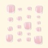 White French Tip Press on Toenails Short Square Fake Toenails