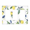 Yellow Lemon Light Switch Cover Triple Rocker/Decorator Switch Plate 3
