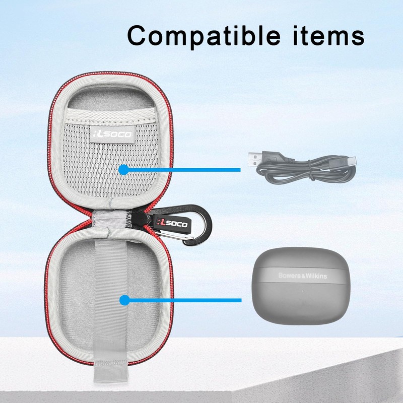 RLSOCO Hard Case for Bowers & Wilkins Pi8 Wireless Earbuds
