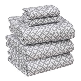 RUVANTI 100% Cotton Split King Sheets Sets for Adjustable Bed, 5 PCs, Soft & Breathable Percale Weave Bedding, Deep Pocket 16", Hotel Standard, Crisp Feel & Durable Floral Sheet, Idiomatic Expression