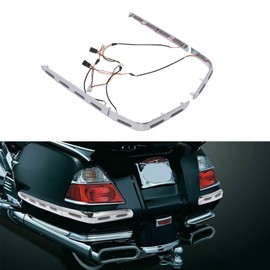 PEGSTREAMLINER 4Pcs Saddlebags Trims Cover with Lights Fit For Honda Goldwing GL1800 2001-2011