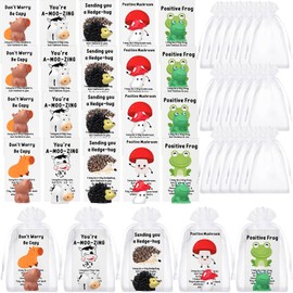 Animal Pun Motivational Gift, Note Cards with Resin Figures, Organza Bags, Appreciation Gifts for Teachers, Employee Coworkers Stuff Team (GXK-MG25)