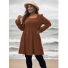 Doreyi Winter Dress for Women Long Sleeve Square Neck Dress