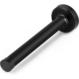 Door Stopper, 10 Inch Extra Long Door Stop, Stainless Steel Wall Mounted Doorstops Bumper Rubber Tips, Modern Black Door Stop Door Holder Protection Sound Dampening for Home Office