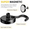 DIYMAG Black Magnetic Hooks, 118 LB Heavy Duty Strong Magnet