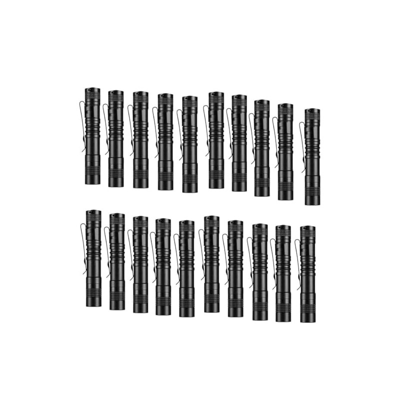 20 Pack Mini LED Flashlight 3.3 Inch Pocket Pen High