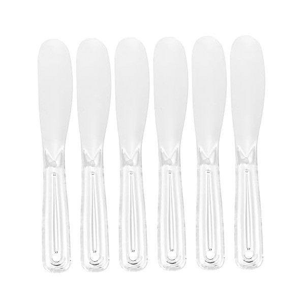 6pcs Face Mask Spatulas for Makeup Skincare Transparent Stirring Sticks