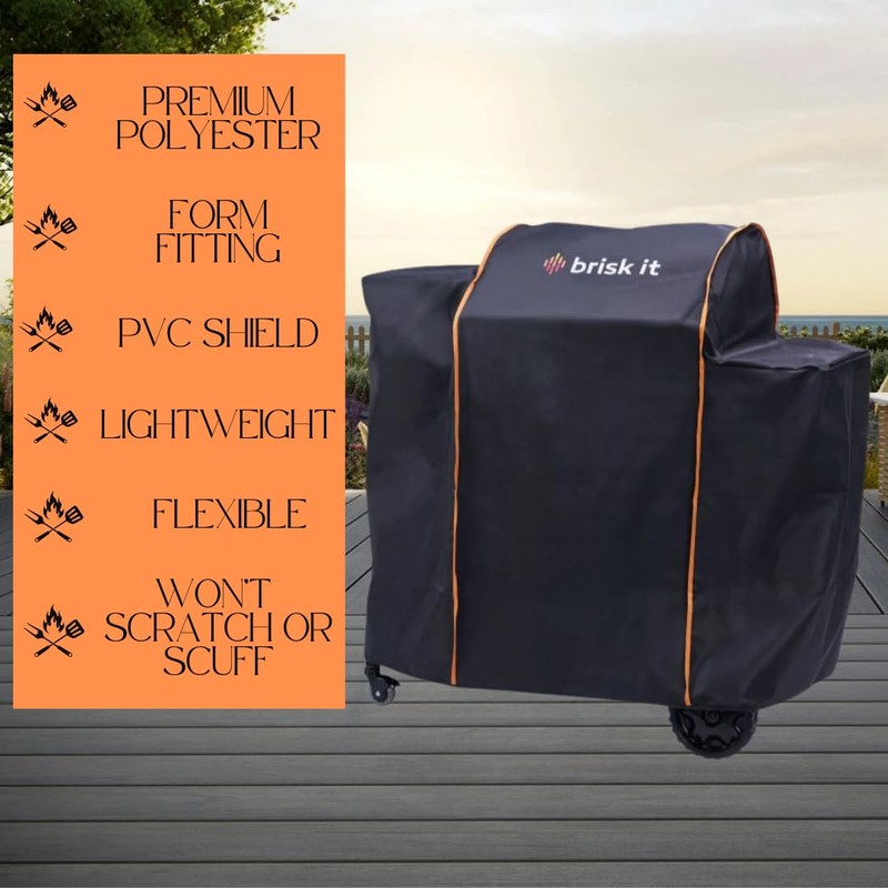 Pellet Grill & Smoker All-Weather Protective Cover, Brisk It Origin-580