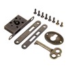 Dophee 1Set Antique Bronze Full Mortise Mini Decorative Locks with