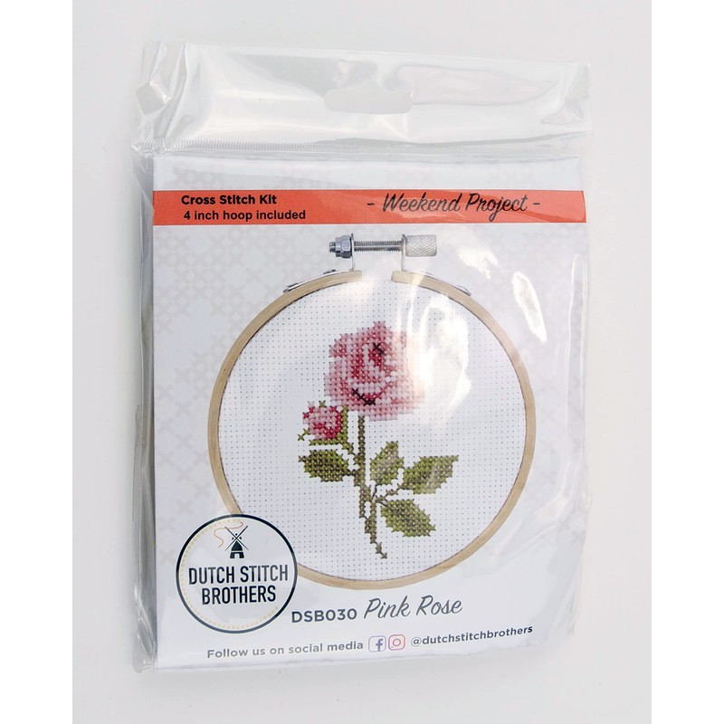 DUTCH STITCH BROTHERS - Rose Counted Cross Stitch 4" Hoop