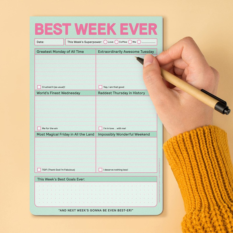 Knock Knock Best Week Ever Pad (Pastel Version)