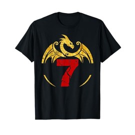 7th Birthday Gift Dragon Shirt T-Shirt