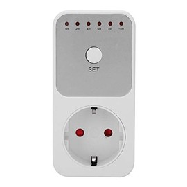 Digital Countdown Light Timer Plug 1-10 Hours Adjustable ABS Output Socket Switch Plug-In Countdown Timer Switch, EU 220 V