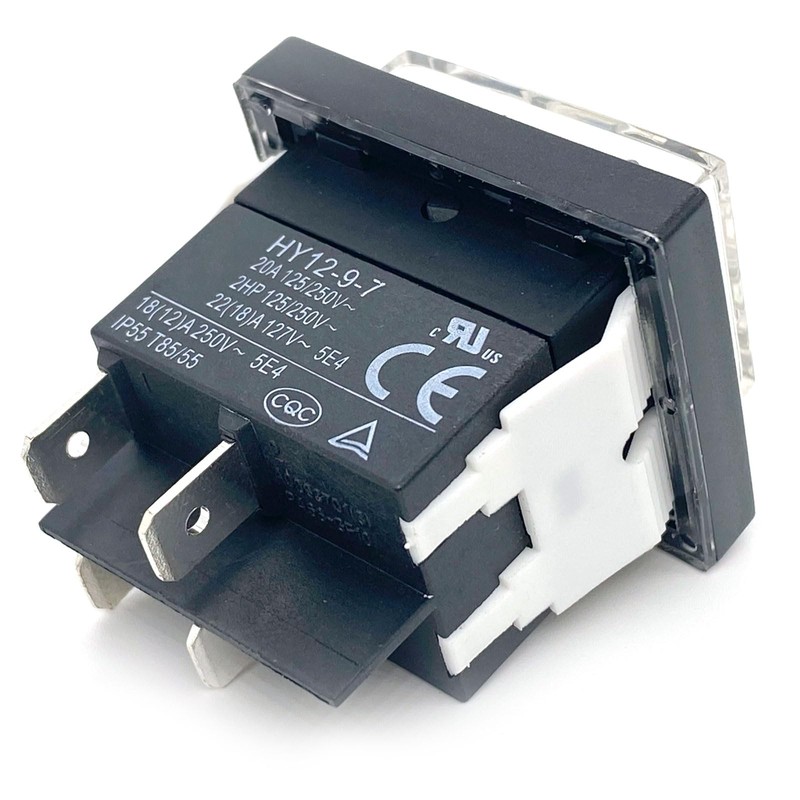 HY12-9-7 Push Button Switch (2-Pack) 20A 125/250V 2HP 4-Pin DPST