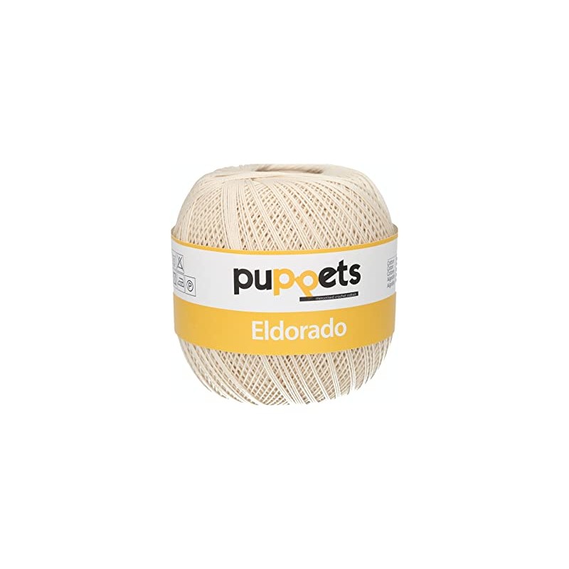 Puppets 4576010 Back Crochet Yarn, Cotton, Beige