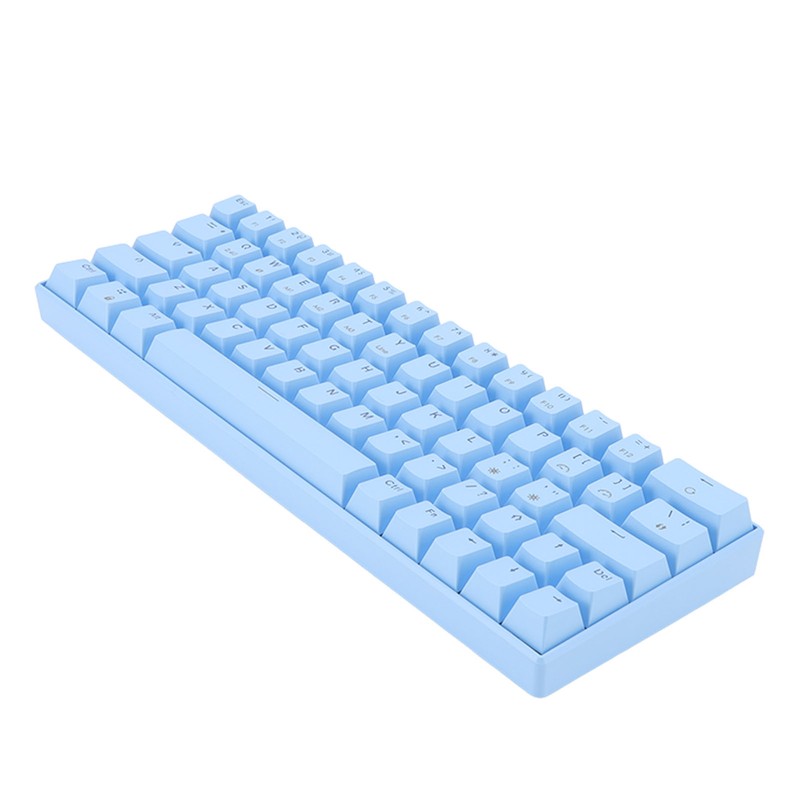 Mechanical Keyboard 64 Key White Light 3 Mode Ergonomic Layout