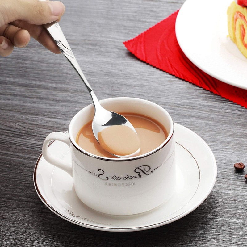 Bringer 12-Piece Coffee Spoons, Stainless Steel Mini Espresso Spoons