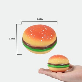 AHYCS Hamburger Stress Toys - Hamburger Squeeze Toys, Stress Stretch Hamburger Toys, Stress Relief Funny Novelty Toy, Simulation Hamburger Fidget Toy for Boy, Girl, Adult (3Pcs)