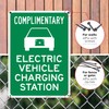 Sigo Signs, Complimentary Electric Vehicle Charging Station with Graphic Sign,