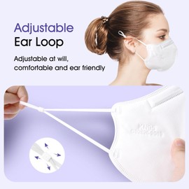 Semask KN95 Adjustable Masks 30 Pack, Individually Wrapped Disposable Respirator Masks with Adjustable Ear Loops (White)