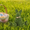 Ciieeo 5-Piece Easter Bunny Decoration Set, Realistic Bunny Figures for