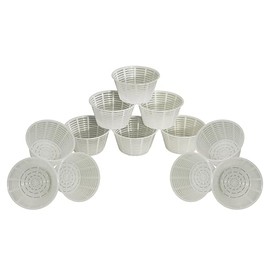 North Mountain Supply Plastic Cheese Making Molds- 5in. by 3in - Made in Italy - Pack of 12