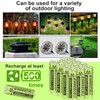 KINREECELL Rechargeable AA 600mAh Batteries, Ni-MH Double A Solar Batteries