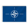 NATO Small Flag,12×18 Inch Two Layer Fabric Small Banner,1×1.5 FT
