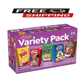 Kellogg's Assorted Cereal Variety Pack, 25 pk.