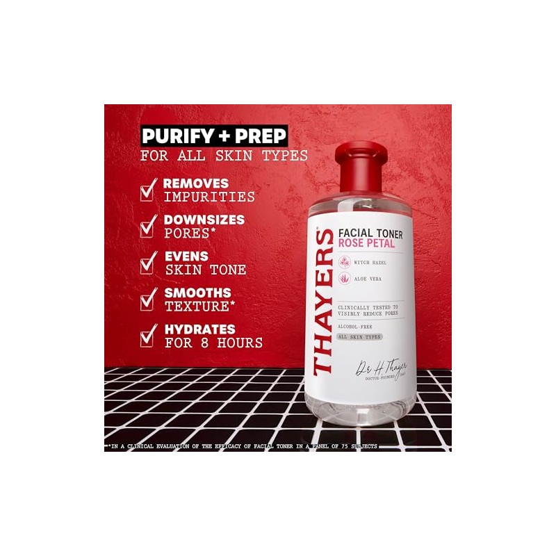Thayers Tonificador sin alcohol con pétalos de rosa, hamamelis y