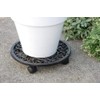Esschert Design Plant Trolley - Cast Iron Round