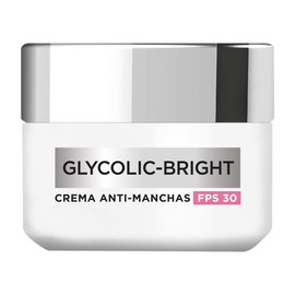 LOral Paris crema dia antimanchas Glycolic Bright, 50ml - crema facial con Acido Glicolico y Niacinamida que reduce todo tipo de manchas, para tu...  