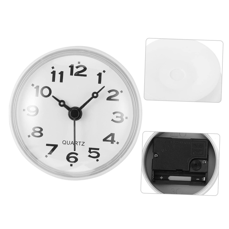 DOITOOL Silent Wall Clock Waterproof Digital Kitchen Clock for Bathroom
