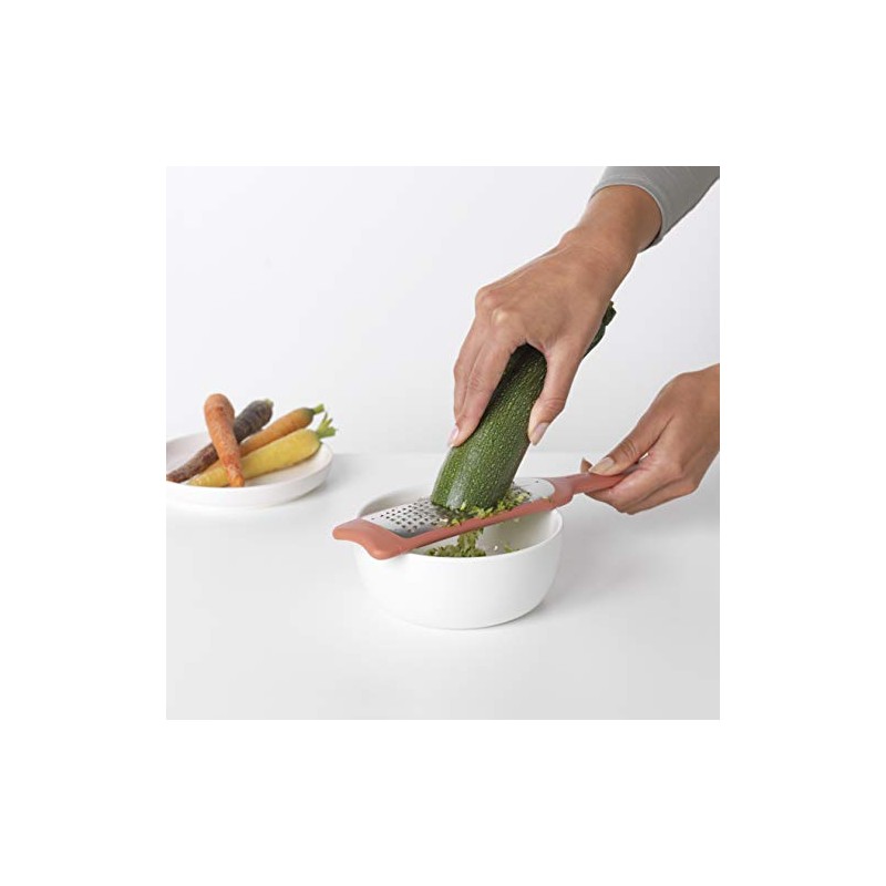 Brabantia Tasty+ Coarse Grater Plus Cover, Terracotta Pink