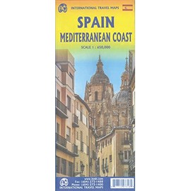 Spain Mediterranean Coast Travel Reference Map 1:650K