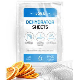 Silicone Dehydrator Sheets (6 Pack) Dehydrator Accessories for Cosori, Excalibur, Magic Mill- Fine MeshTrays - Mats, Jerky, Fruit and More