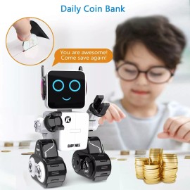 Unbranded Intelligent RC Robot with Programable Voice Music Dance Remote Control White