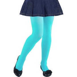 CHUNG Girls Light Weight Stretchy Footed Lights Students Ballet 1or3 pieces, Lake/Teal Blue, 3-5Y